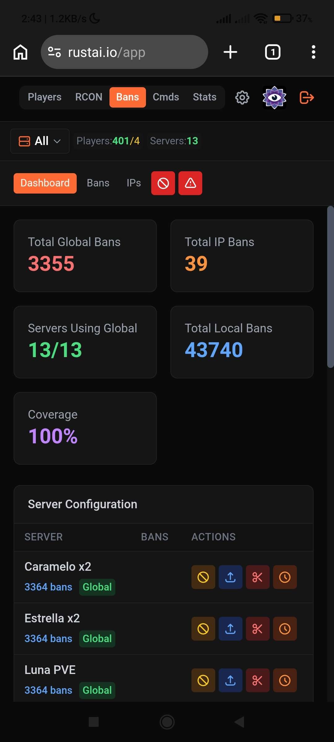 Rust Server Rcon Free Rust RCON Admin Panel | Rust Server Management | RustAI
